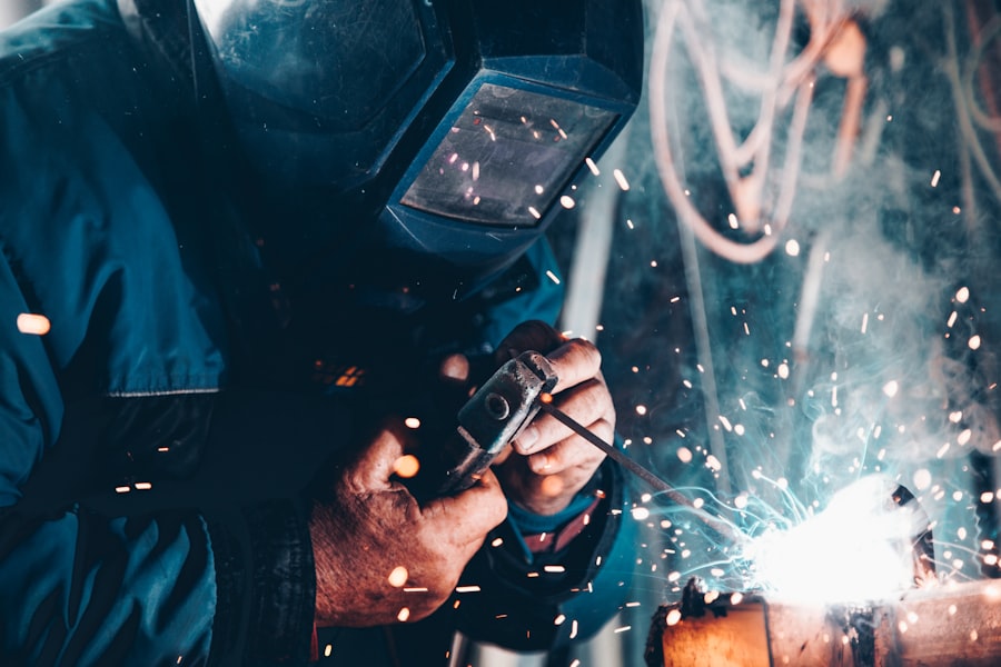 Engineer working on mechanical CAD and simulation software